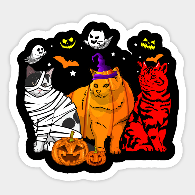 Funny Cat Halloween Costume Gift T-shirt Sticker by Bensonn